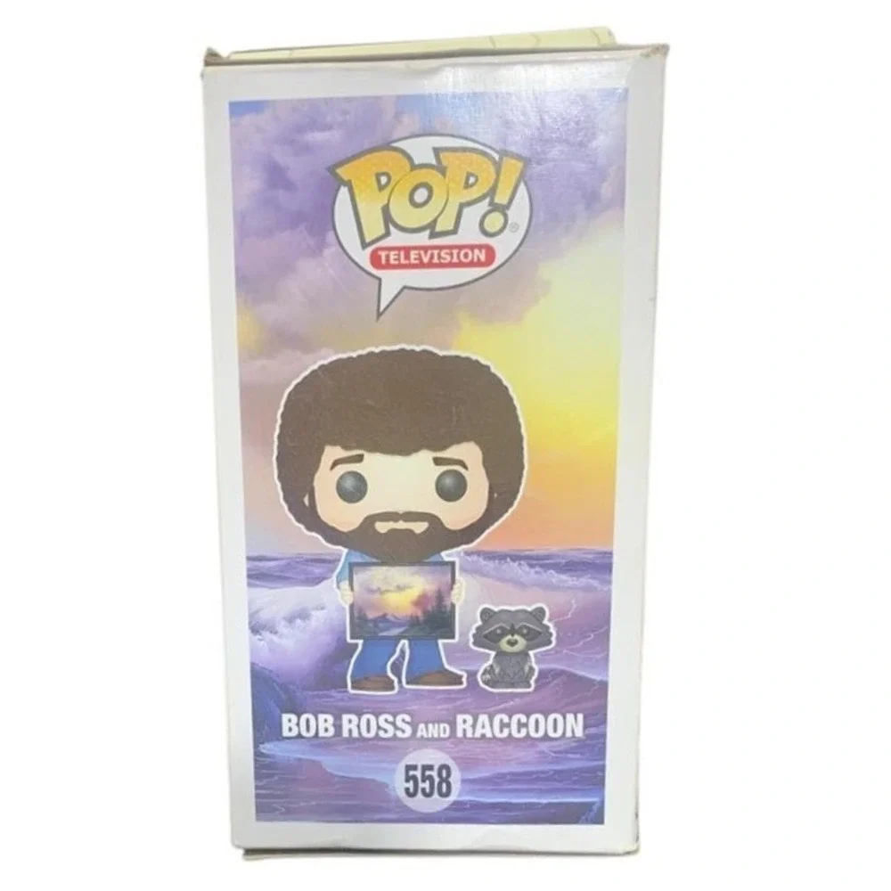 Funko Pop Bob Ross and Raccoon 558 The Joy of Painting‎ Vinyl Figure Mens